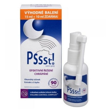 PSSST! Ústní sprej proti chrápání—15 ml + 10 ml ZDARMA