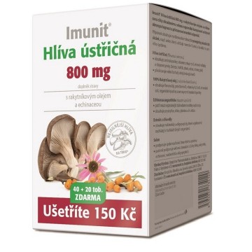 Hlíva ústřičná 800 mg —S rakytníkovým olejem a echinaceou, 40 + 20 tobolek zdarma