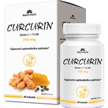 Maxivitalis CURCURIN (curcuma+piperin) 700mg—60 tobolek