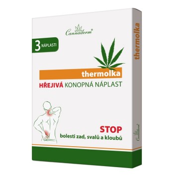 Cannaderm thermolka hřejivá konopná náplast—3 ks