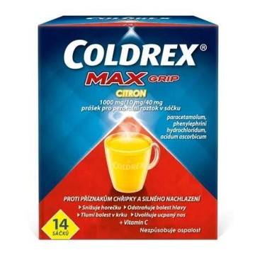 Coldrex MaxGrip Citron—horký nápoj 14 sáčků