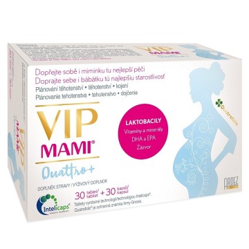 VIP mami Quattro+  30 tablet + 30 kapslí—AKCE Exp. 12/24 1 kus k objednání (další za běžnou cenu)