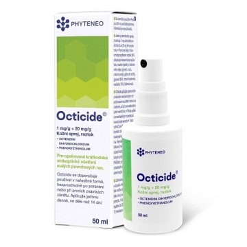 Octicide - kožní sprej 50 ml—1mg/g+20m, 50ml