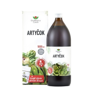 Artyčok šťáva + dárek Artyčokové kapsle—1000ml + 30 kapslí