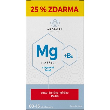 Aporosa Hořčík 150mg+B6—60+15 tobolek