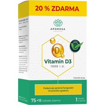 Aporosa Vitamin D3 1000I.U.—75+15 tobolek