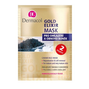 Dermacol Gold Elixír Mask—Pro omlazení a obnovu buněk, 2x8g