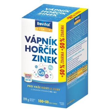 VITAR Vápník+Hořčík+Zinek+Vit.D3+K1—100+50 tablet