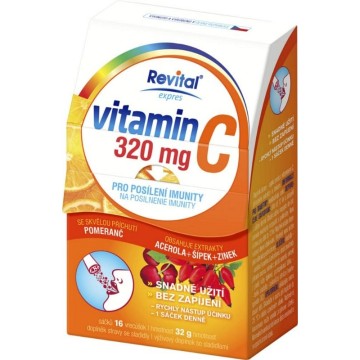 Revital Vitamin C 320mg+Acerola+Šípek+Zinek—16 sáčků