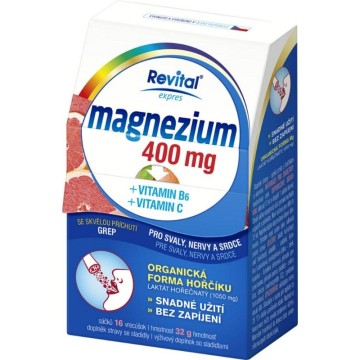 Revital Magnezium 400mg + vit.B6 + vit.C—16 sáčků