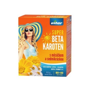 Revital Super Beta Karoten—s měsíčkem a sedmikráskou, 80+40 tablet