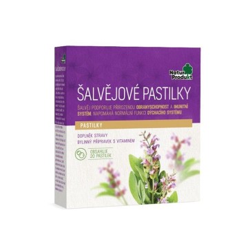 Naturprodukt Šalvějové pastilky —20ks