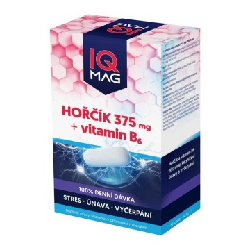 IQ Mag hořčík 375 mg + B6 —60 kapslí