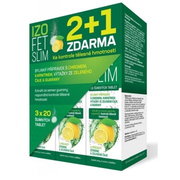 Naturprodukt Izofet Slim šumivé tablety —2+1 zdarma, 3x20ks