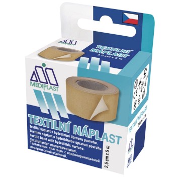 Náplast Mediplast 2.5cmx5m tkaná 1121 cívková