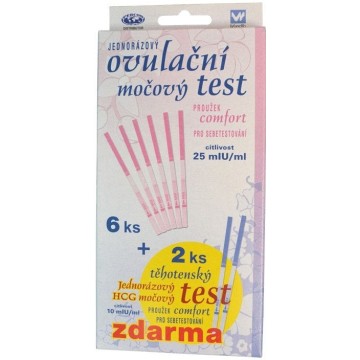 Ovulační test Comfort Proužek—6ks + 2ks TT zdarma