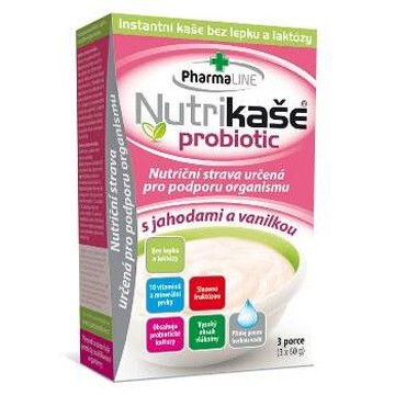 Nutrikaše probiotic s jahodami a vanilkou—3x60 g