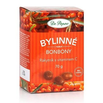 Dr.Popov Bonbony Rakytník s vitamínem C—70 g