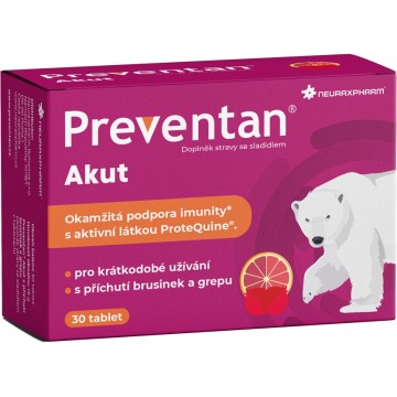 Preventan Akut s novou příchutí—30 tablet