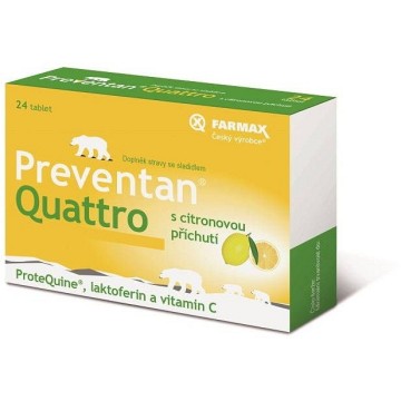 Preventan Quattro s citronovou příchutí—24 tablet