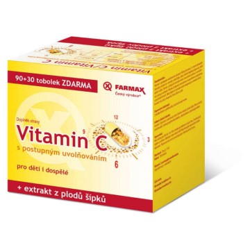 Farmax Vitamin C s postupným uvolňováním—90 + 30 tob.