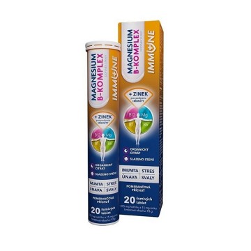 Magnesium B-komplex IMMUNE—20 šumivých tablet