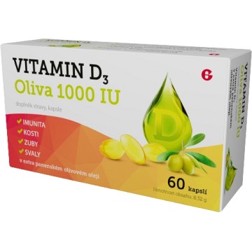 Vitamín D3 Oliva 1000 I.U.—60 tobolek