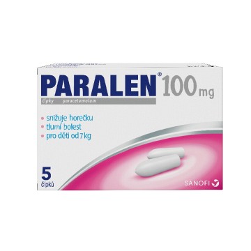 Paralen—100mg, 5 čípků