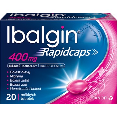 Ibalgin Rapidcaps 400 mg —20 měkkých tobolek