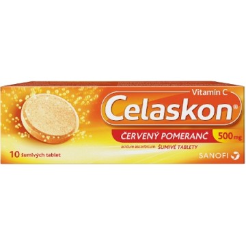 Celaskon Červený pomeranč 500 mg—10 šumivých tablet