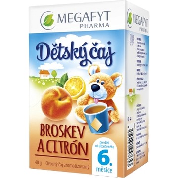 Megafyt Dětský čaj broskev a citrón—20x2g