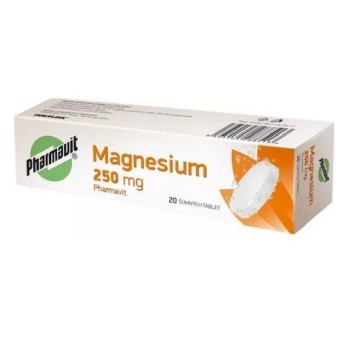 Magnesium/vitamin C 250mg Pharmavit—20 šumivých tablet