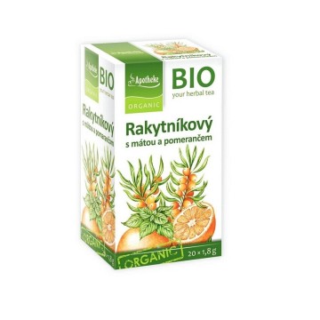 Apotheke BIO Rakytníkový čaj máta pomeranč—nálevové sáčky 20x1,8g