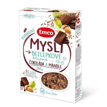 EMCO Mysli na zdraví Pohankové čokoláda a mandle—340 g