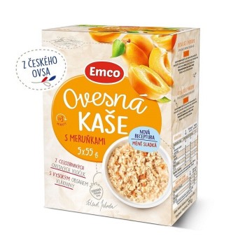 EMCO Ovesná kaše s meruňkami—5x55 g