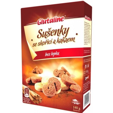 Glutaline sušenky se skořicí a kakaem bez lepku—DRUID, 140 g