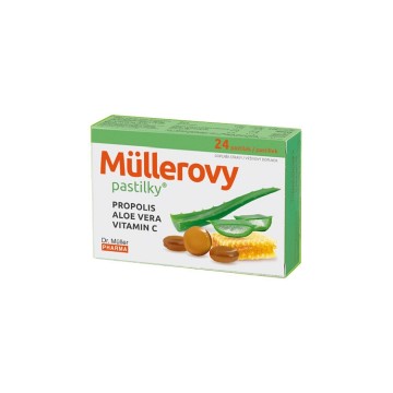 Müllerovy pastilky s propolisem a Aloe vera—24ks