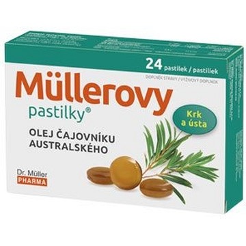 Müllerovy pastilky s olejem čajovníku australského—24 ks