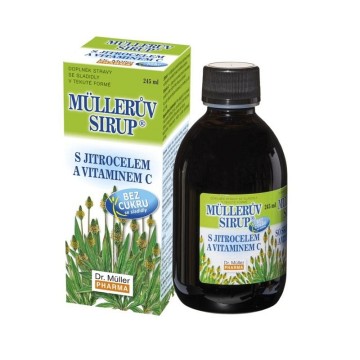 Müllerův Sirup s jitrocelem BEZ CUKRU—245 ml