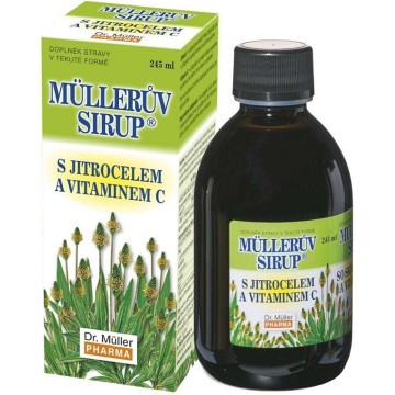 Müllerův Sirup s jitrocelem a vitamínem C—245 ml