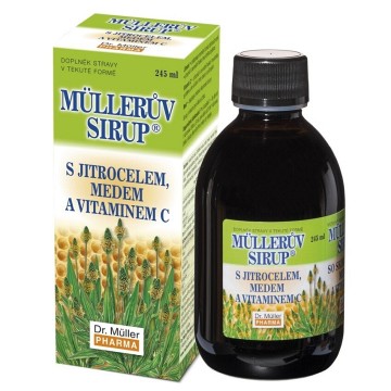 Müllerův sirup s jitrocelem, medem a vitaminem C—245ml