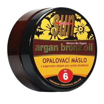 SUN Bronz Opalovací máslo OF6 arganový olej—200 ml