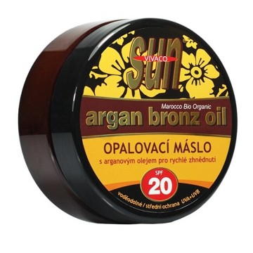 SUN Bronz Opalovací máslo OF20 arganový olej—200 ml