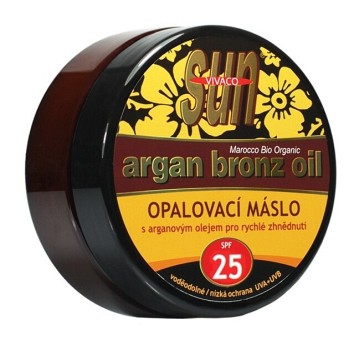 SUN Bronz Opalovací máslo OF25 arganový olej—200 ml