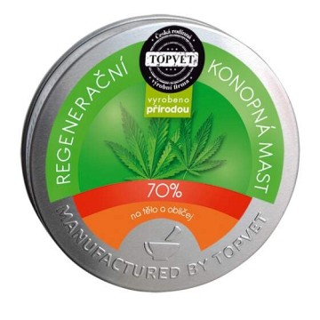 Topvet Regenerační konopná mast 70%—100 ml