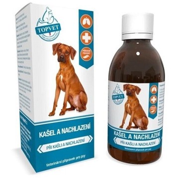 Topvet For Pets Kašel a nachlazení sirup pro psy—200ml