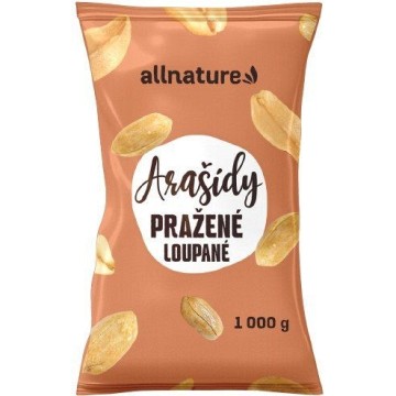 Allnature Arašídy loupané pražené nesolené—1000 g