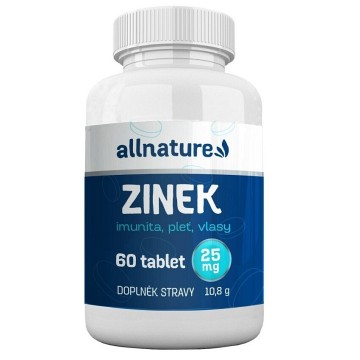 Allnature Zinek 25mg—60 tablet