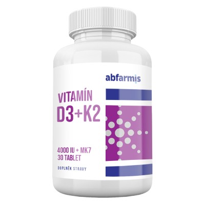 Abfarmis Vitamín D3+K2 4000IU+MK—30 tablet