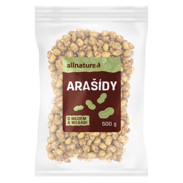 Allnature Arašídy s medem a wasabi —500g